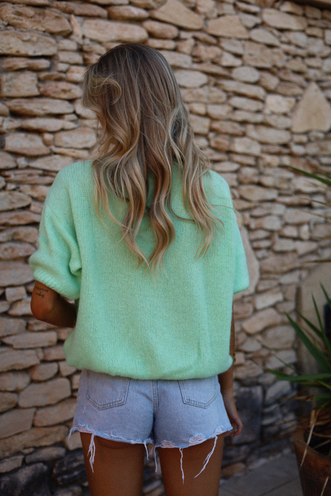 Elsa vert d’eau - Gilet boutonné