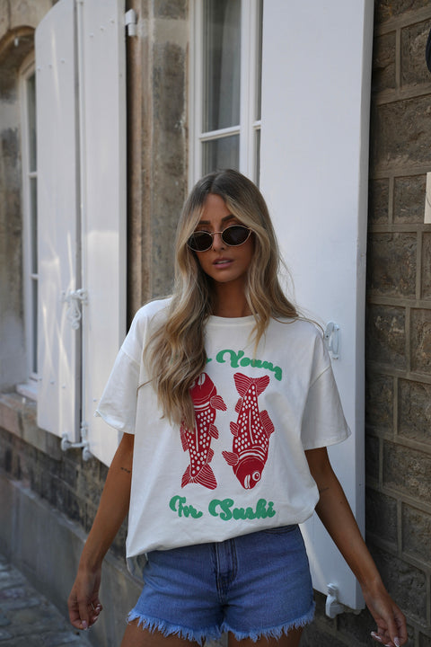 Mony blanc - T-shirt imprimé