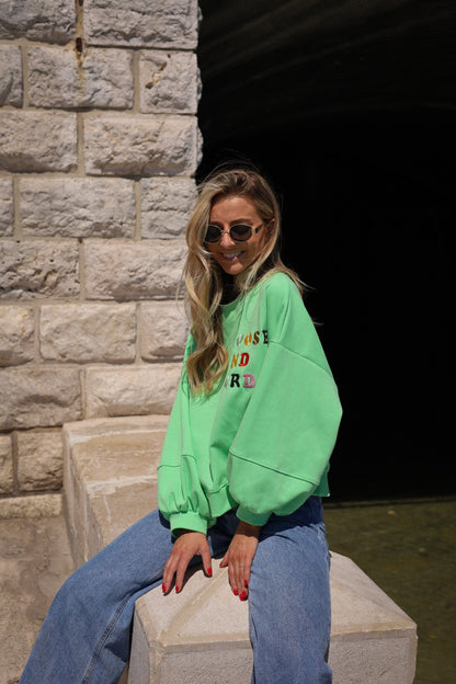 Romane vert - Sweat-shirt brodé