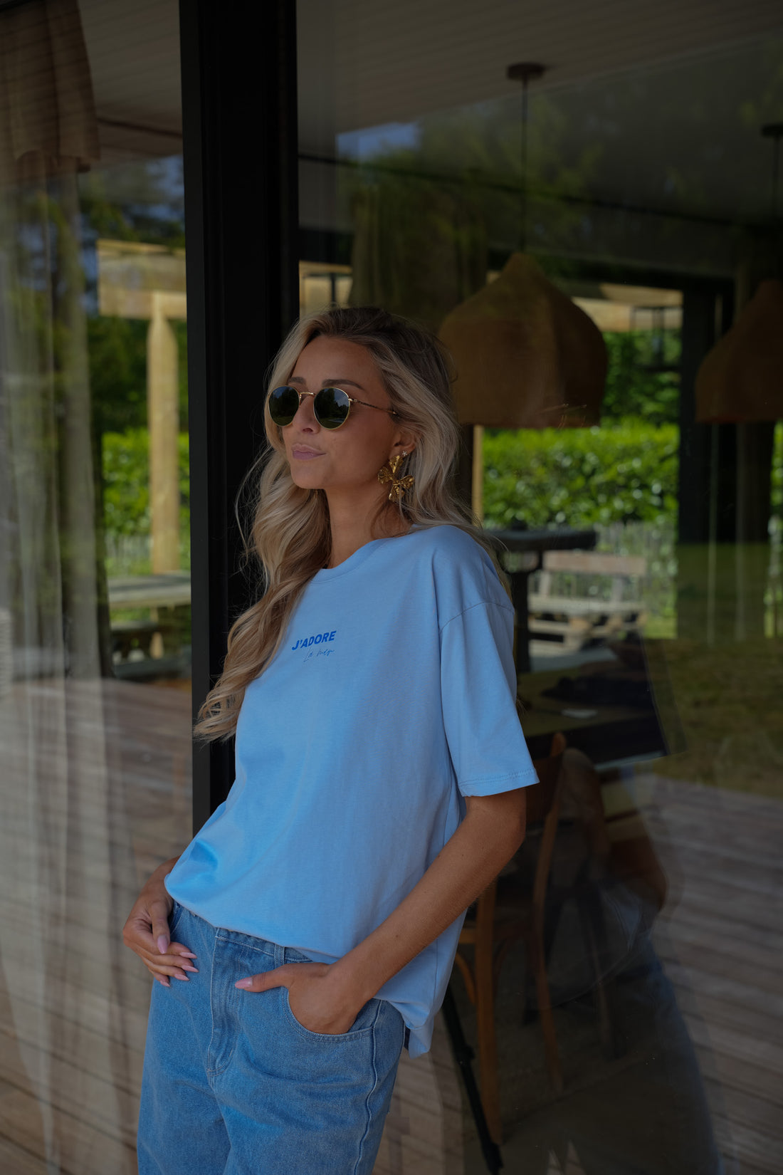 Adona bleu - T-shirt imprimé