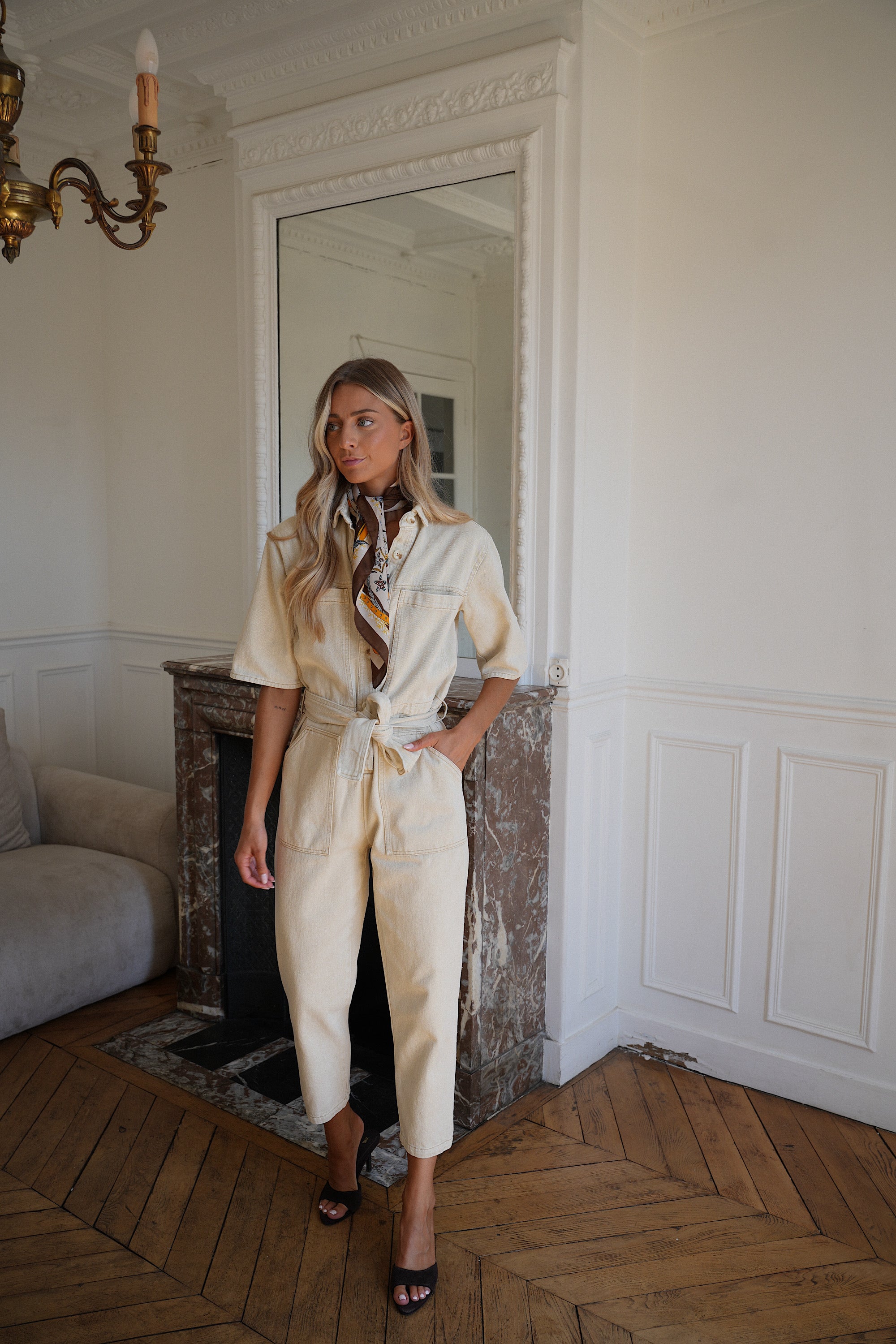 Lisa beige - Combinaison jean