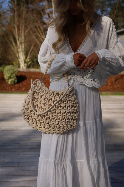 Millo beige - Sac crochet