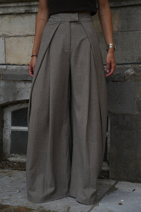 Tess taupe - Pantalon tailleur
