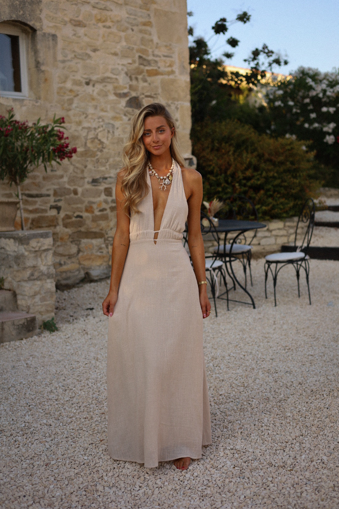 Iris beige - Robe longue