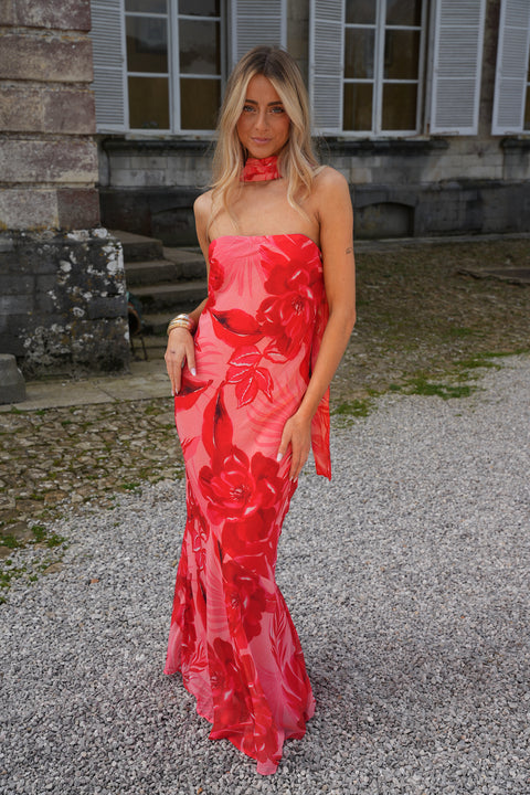 Elea rouge - Robe bustier