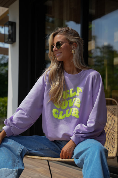 Mona violet - Sweat-shirt brodé
