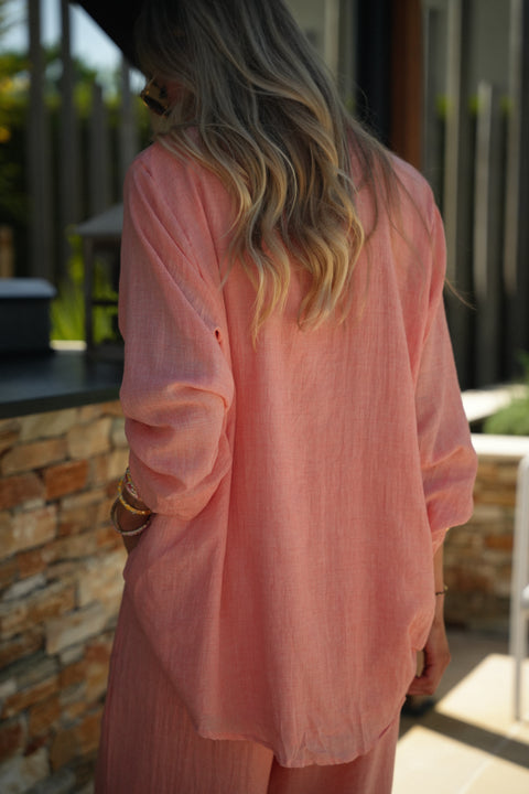 Céline corail - Blouse ample