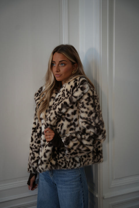 Jina léopard - Manteau fourrure