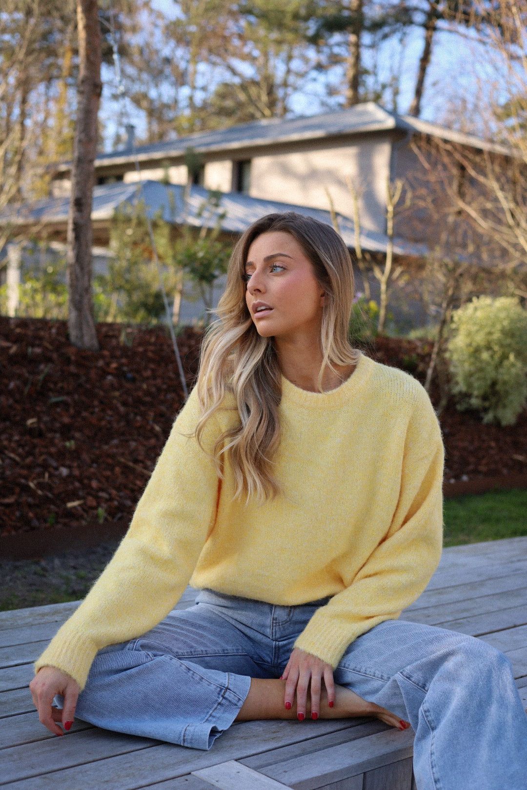Leny jaune - Pull doux