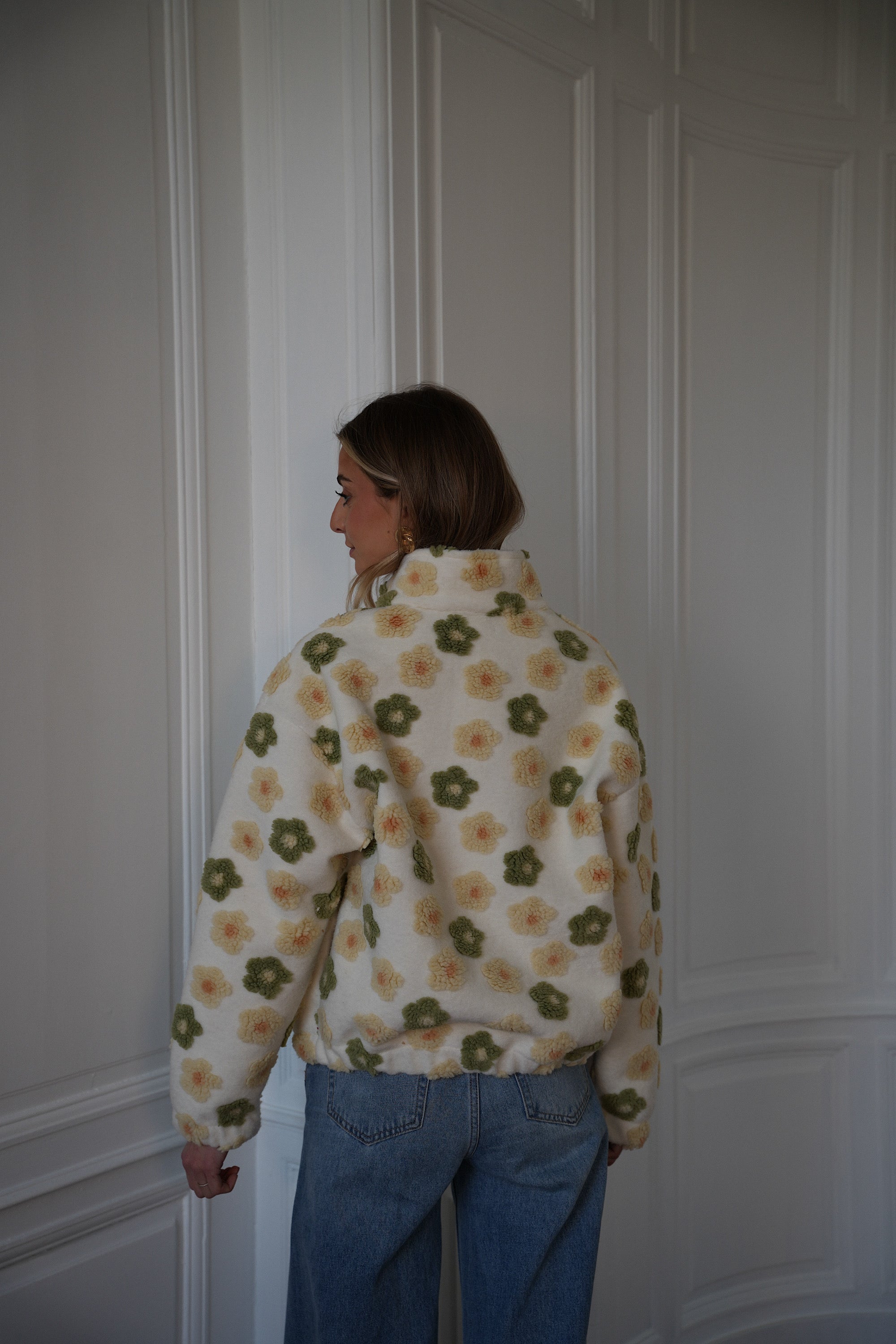 Dana crème - Veste zippée