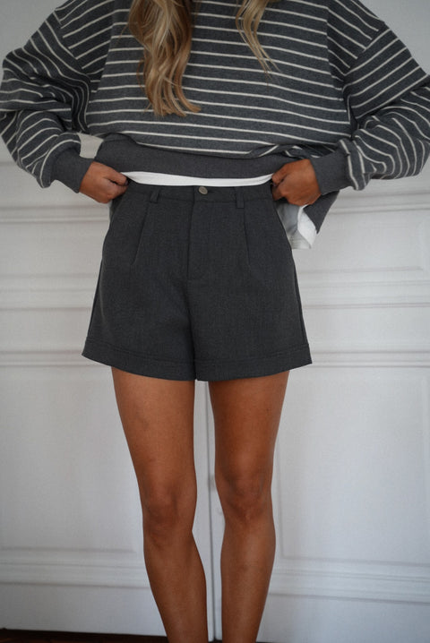 Dona gris - Short taille haute