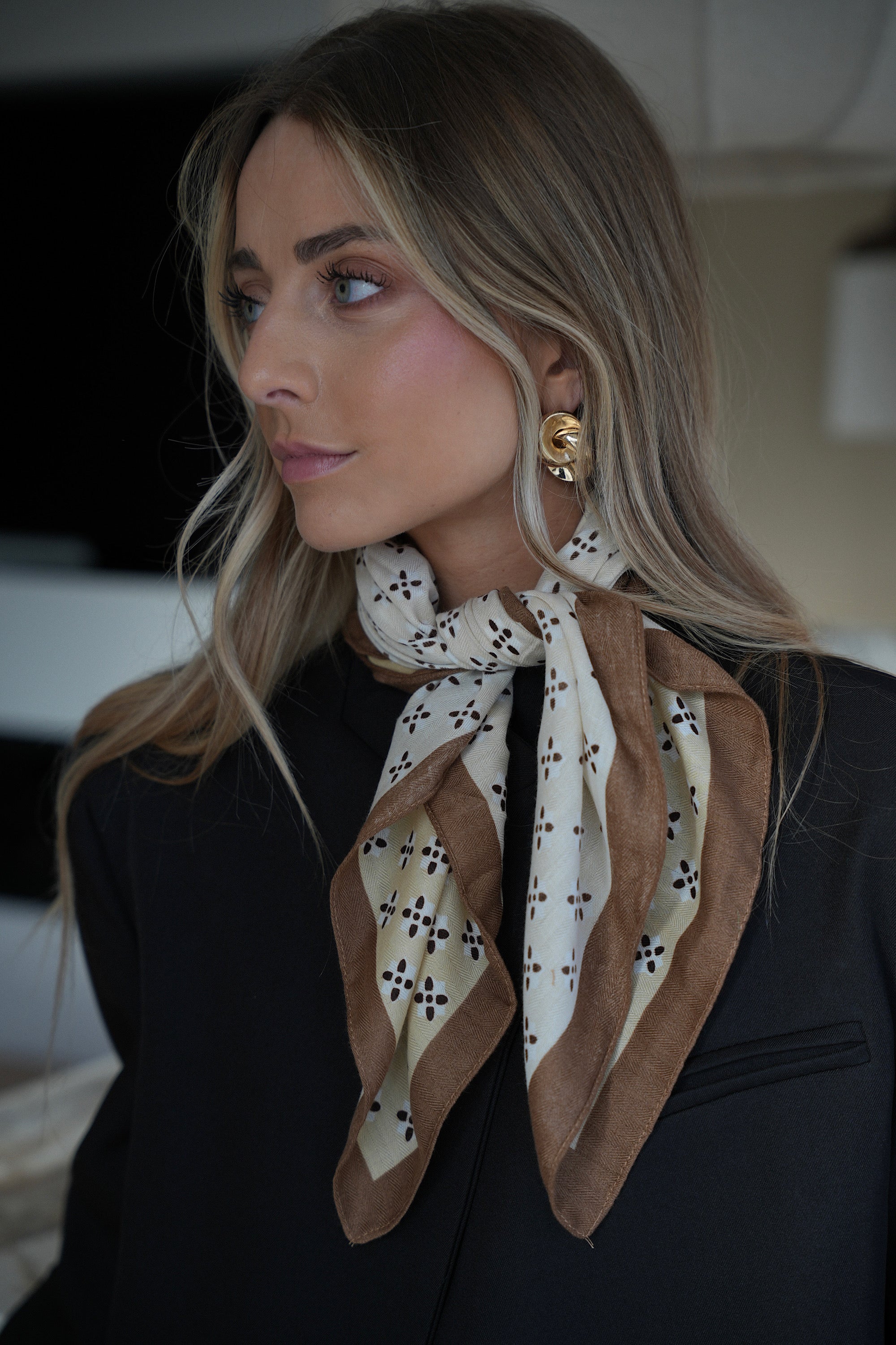 Nila creme - Foulard imprimé