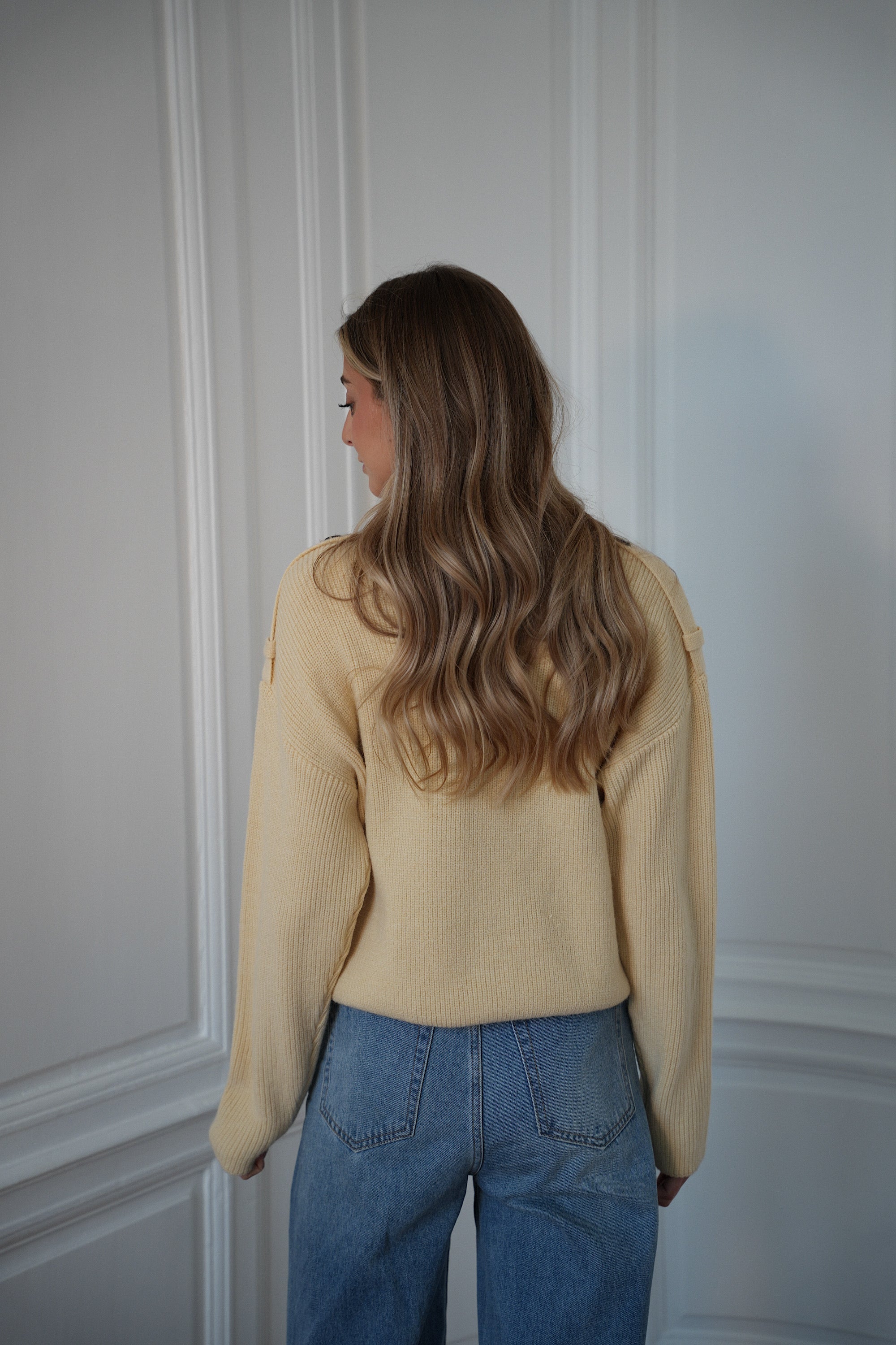 Virginia jaune - Gilet boutonné