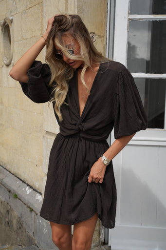Enola chocolat - Robe courte