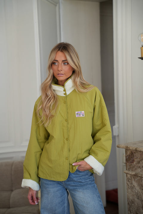 Lize olive - Veste réversible