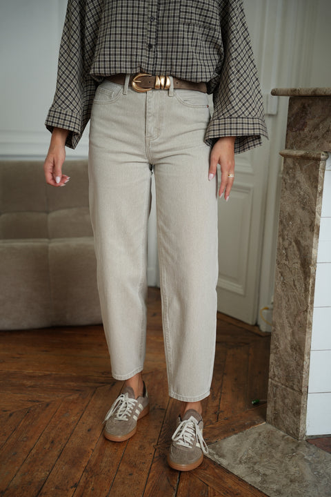 Jayne taupe - Ceinture en daim