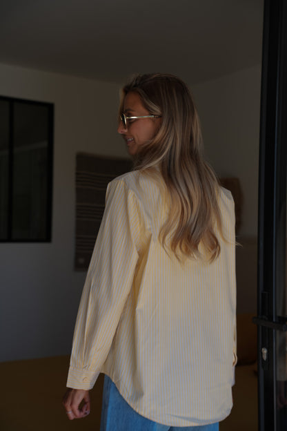 Clover jaune - Chemise/top brodés