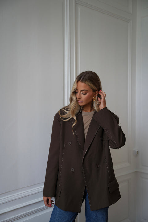 Flavie chocolat - Veste blazer