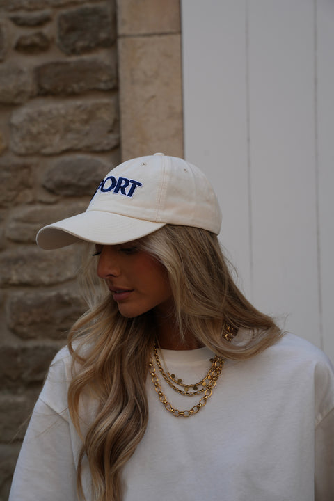 Roby crème - Casquette brodée