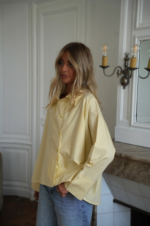 Elann jaune - Chemise asymétrique