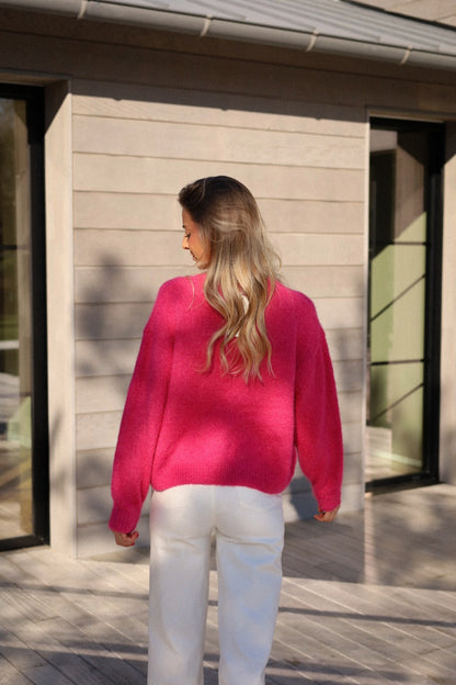 Catrina fuschia - Gilet ample