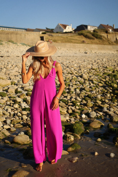 Karen fuschia - Combinaison pantalon