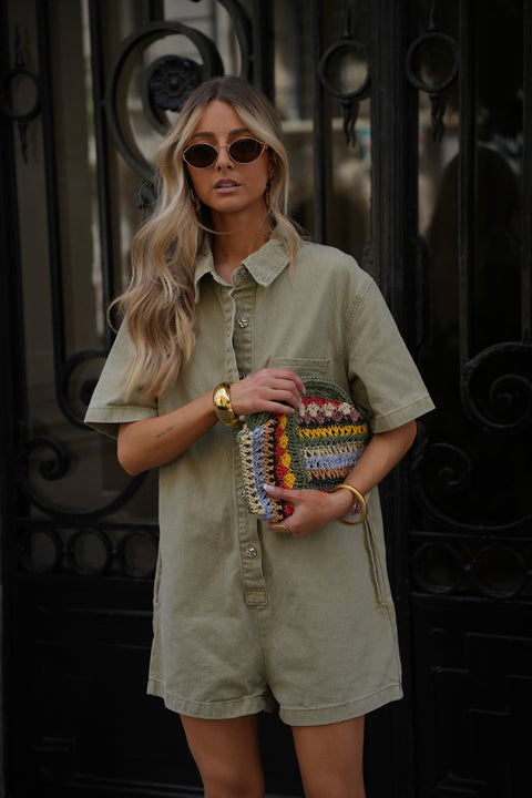 Jenny coloré - Sac en paille