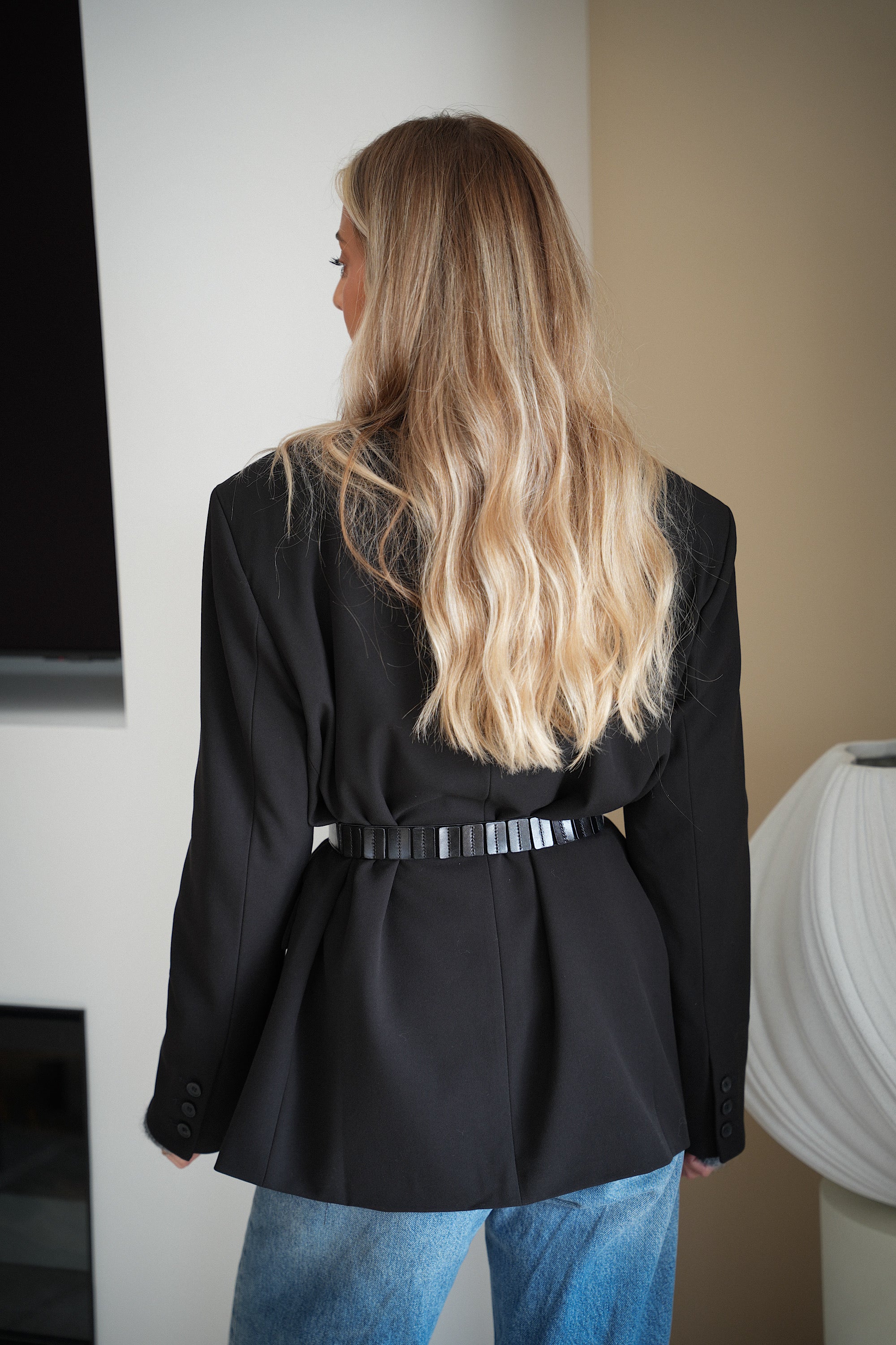 Any noire - Ceinture en similicuir