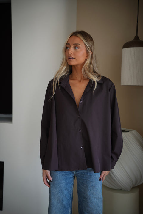 Orlanne prune - Chemise ample