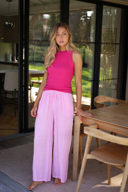 Lindie rose - Pantalon lin