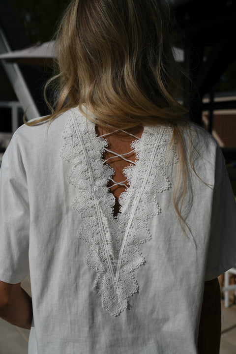Lika blanc - T-shirt brodé