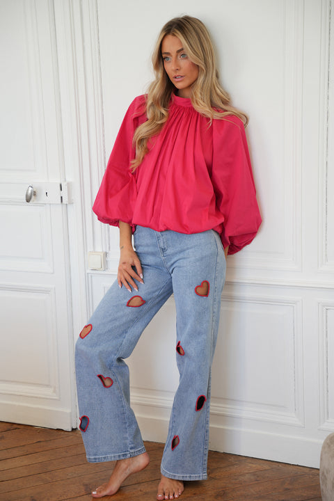 Lorena rouge - Blouse dos nu