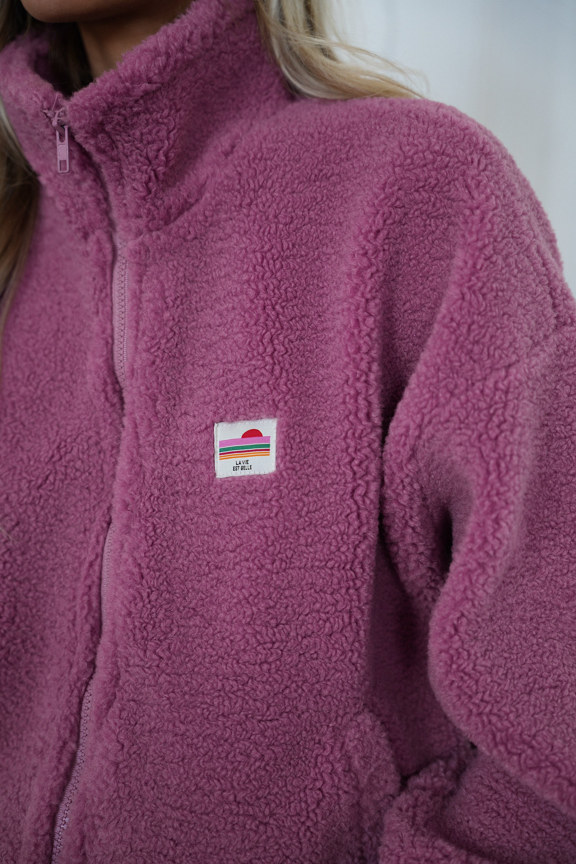 Lydie vieux rose - Veste polaire