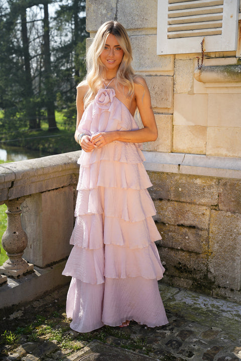 Ava lila - Robe volantée