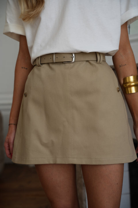 Alissa beige - Jupe courte