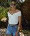 Catia blanc - Top dentelle