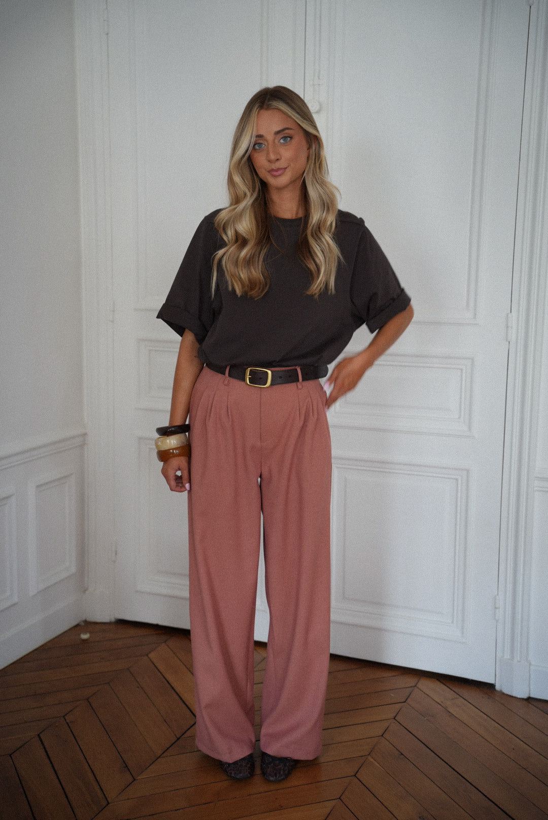 Achille saumon - Pantalon droit
