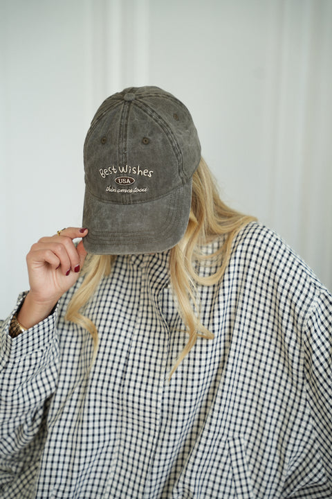 May taupe - Casquette brodée