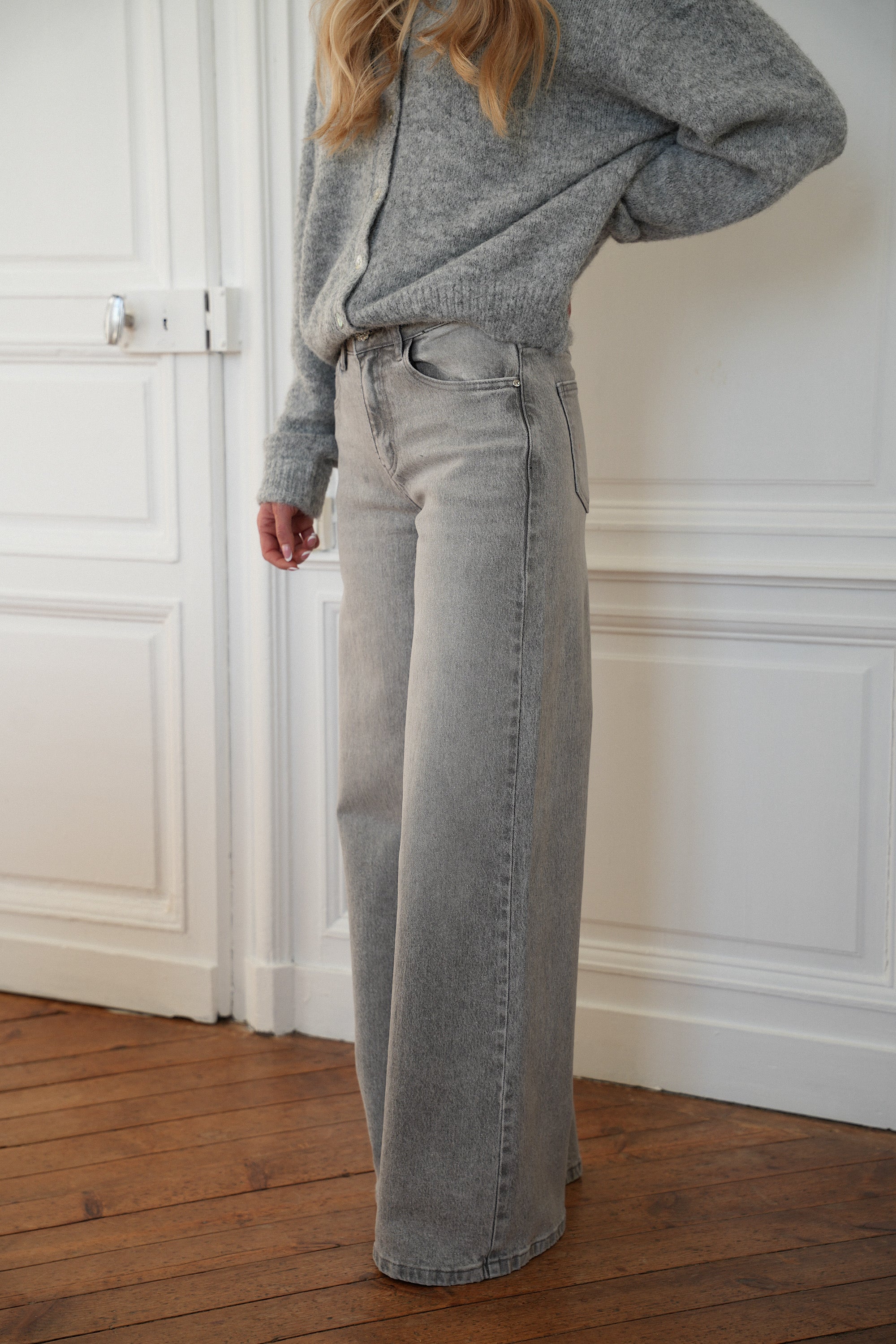 Charlotte gris - Jean à paillettes