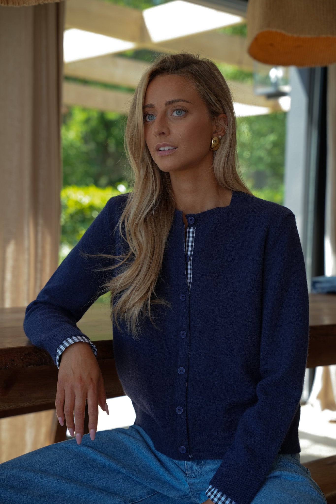 Garance marine - Gilet doux