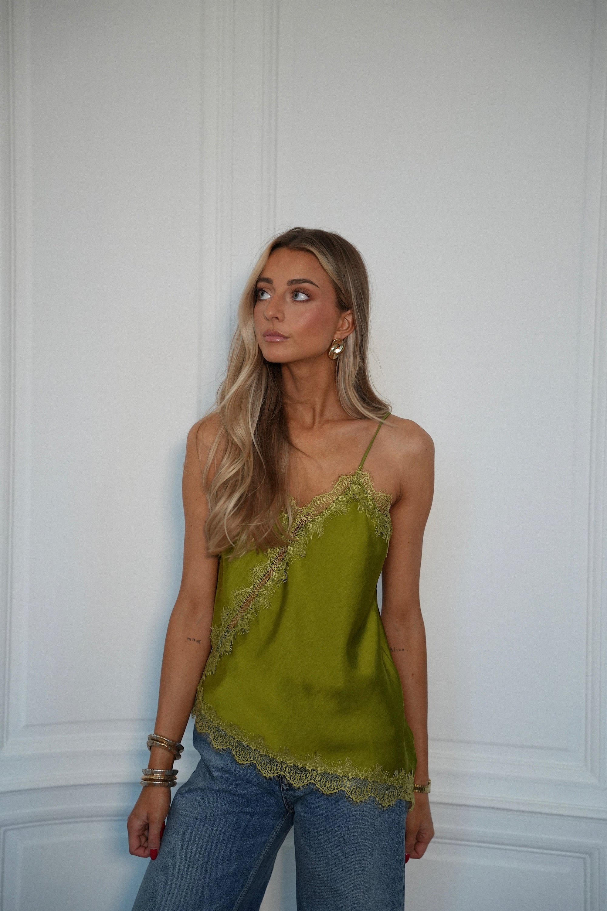 Lila vert - Top dentelle