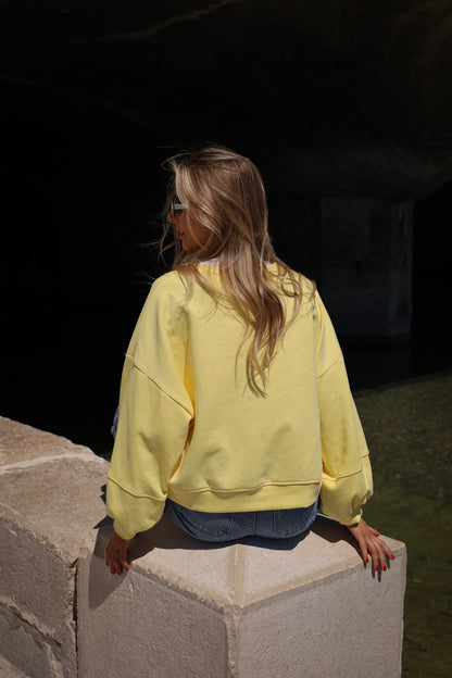 Romane jaune - Sweat-shirt brodé