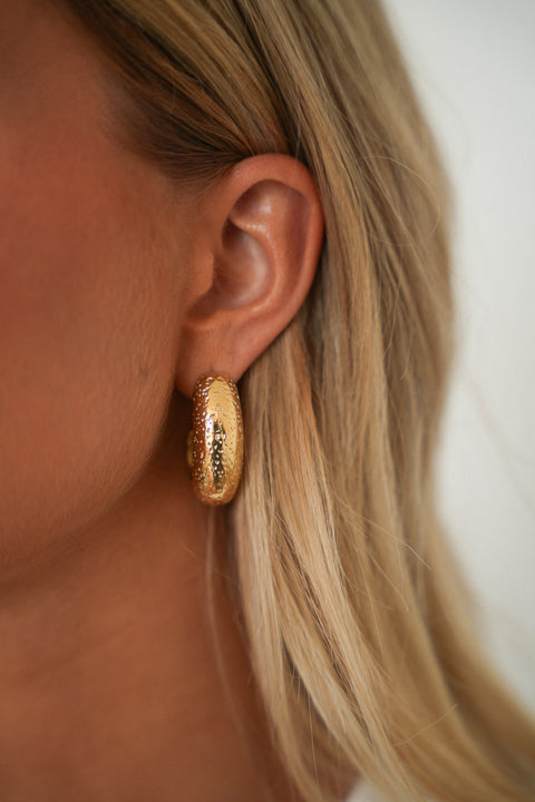 Elena dorées - Boucles d’oreilles acier