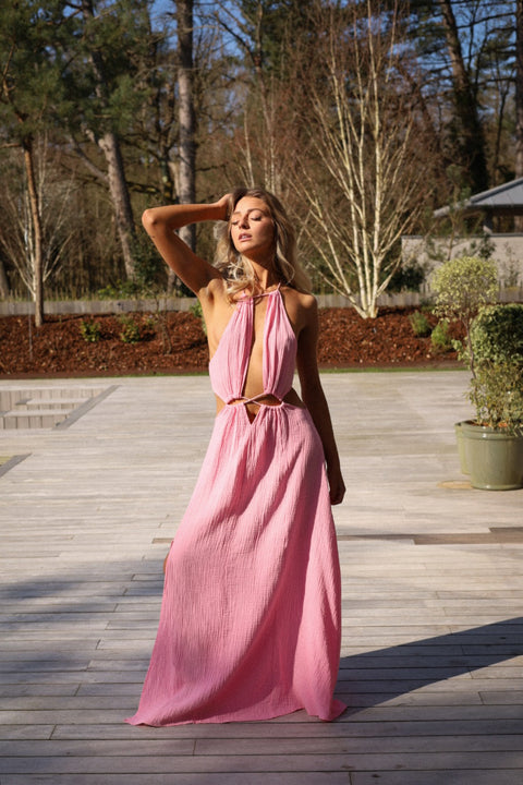 Muse rose - Robe longue