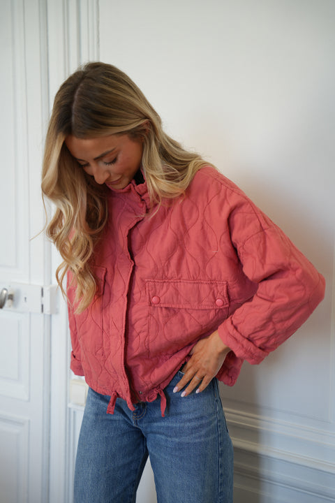 Dolores corail - Veste matelassée