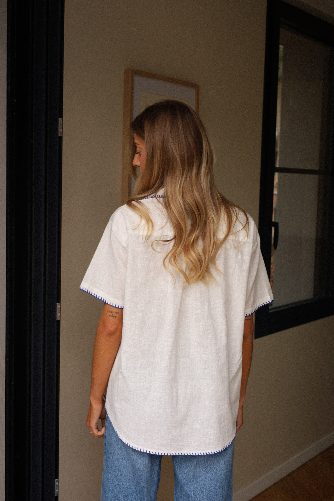 Jemma blanche - Blouse brodée
