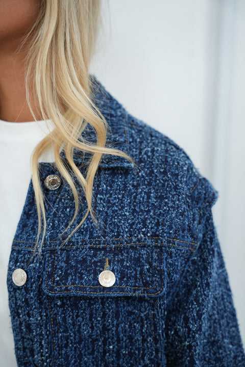 Yoan bleue - Veste en tweed