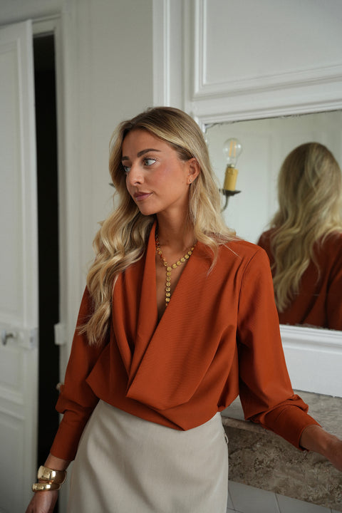 Alba doré - Collier acier