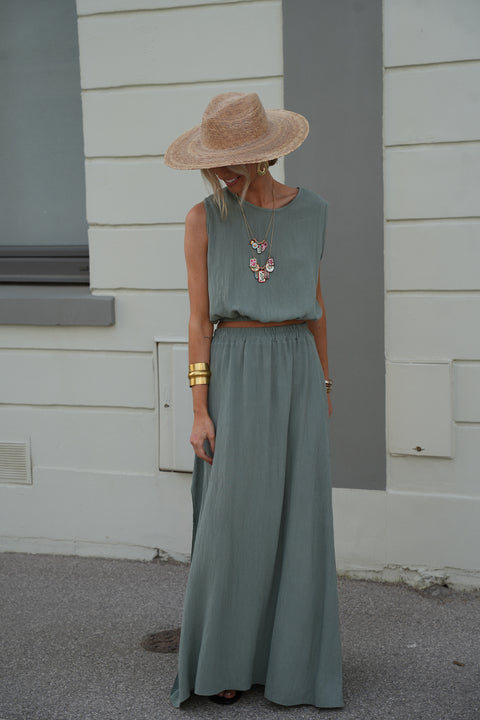Elize kaki - Ensemble jupe/top