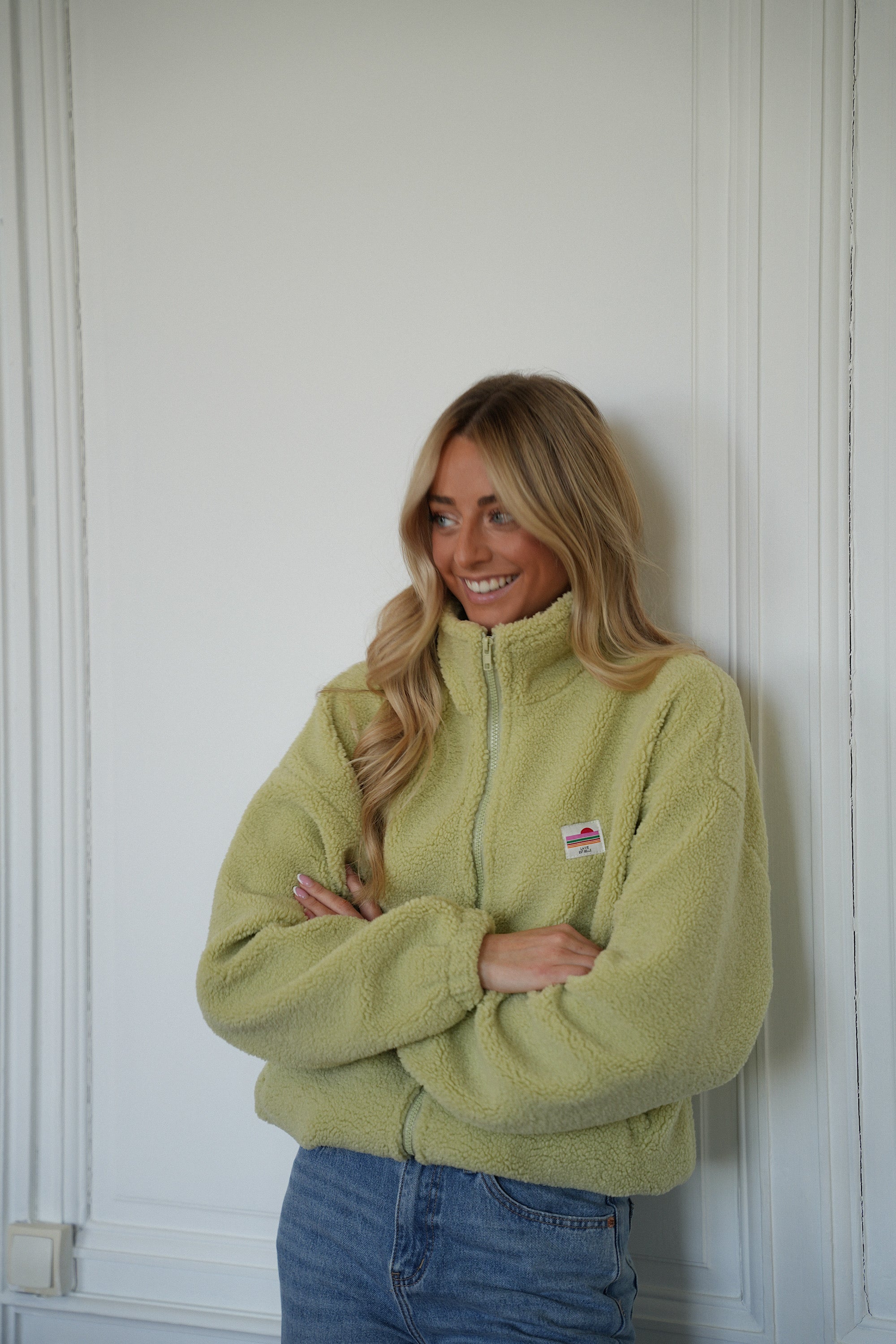 Lydie vert anis - Veste polaire